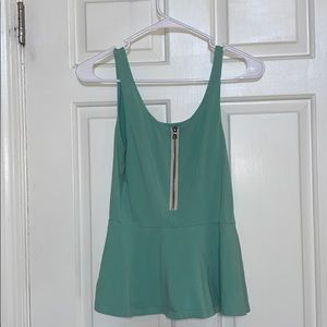 Express mint green peplum size small